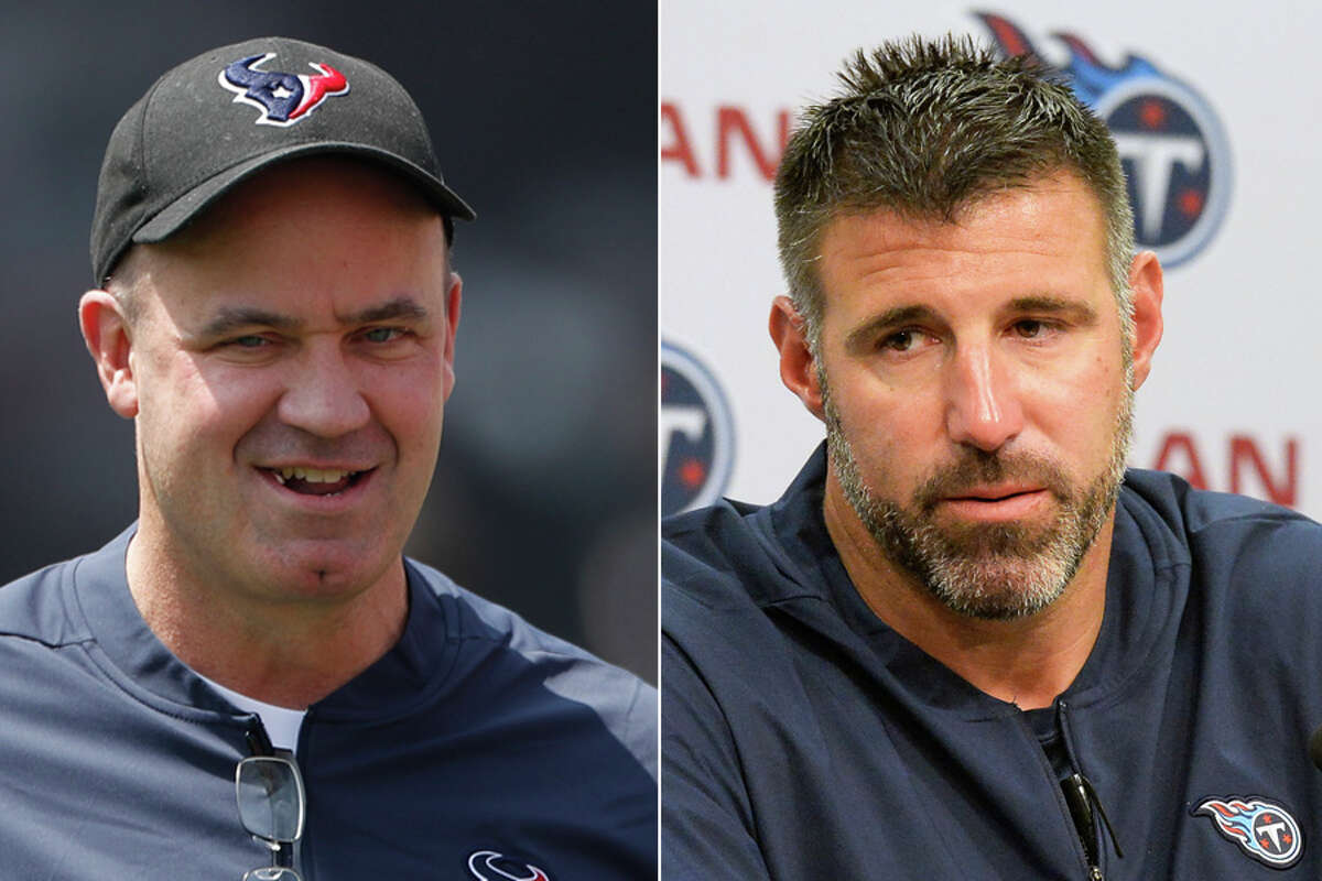 Bill O'Brien and former assistant Mike Vrabel will face off for the first time as head coaches when the Texans visit the Titans on Sunday.