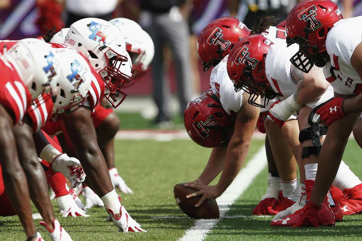 PHOTOS: UH vs. Arizona  A view down the line of scrimmage in the first quarter during the NCAA football game between the Texas Tech Red Raiders and the Houston Cougars at TDECU Stadium in Houston, TX on Saturday, September 23, 2017. >>>See photos from the Cougars' win over Arizona on Saturday, Sept. 8, 2018 ...