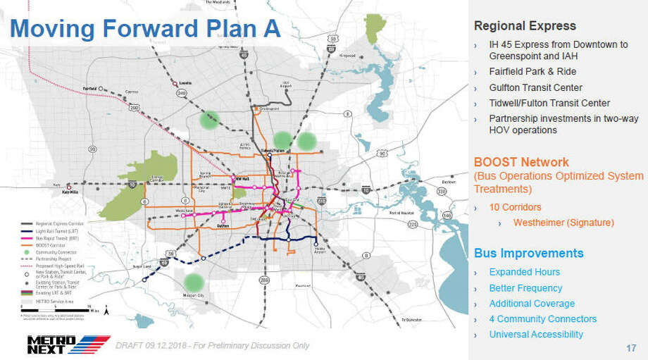 Metro gets rolling on long-range plan, favoring buses - Houston Chronicle