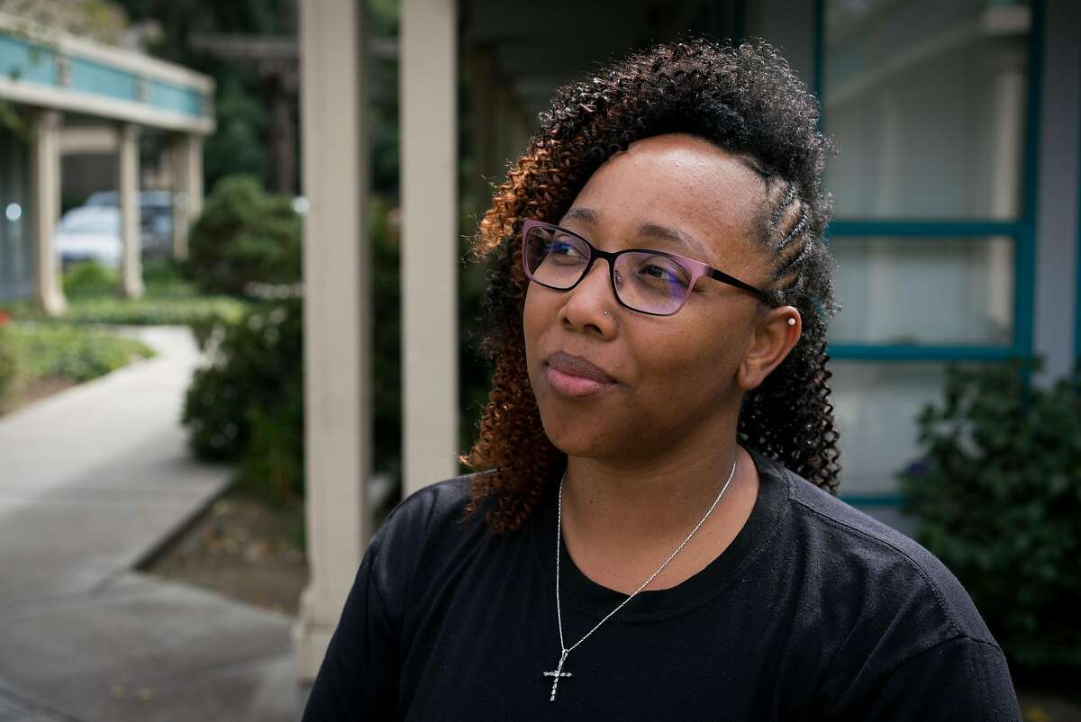 Tamisha Walker, 36, of Antioch, poses for a portrait at the Safe Return Project office in Pittsburg, Calif. on Wednesday, September 12, 2018. Walker, a co-founder and executive director of the Safe Return Project says her goal is to, "re-enfranchise individuals who have disenfranchised by criminalization."