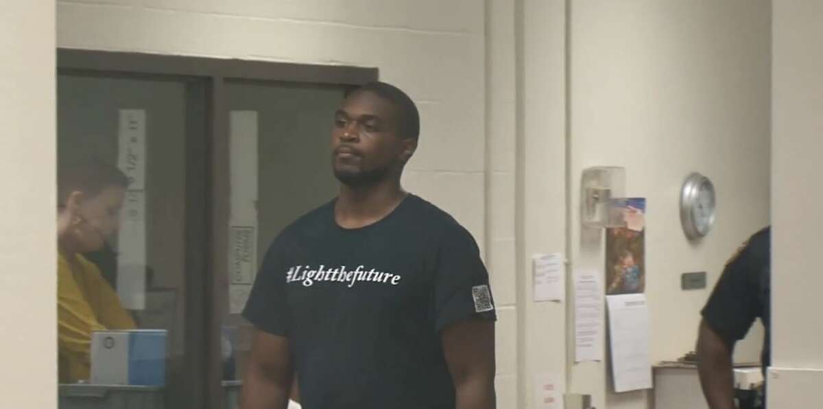 PHOTOS: First appearance Alex Akpan appears in court on Thursday, Sept. 13, 2018. He has been charged with murder in the death of Irene Yemitan. >>See the message Akpan wore on his T-shirt...