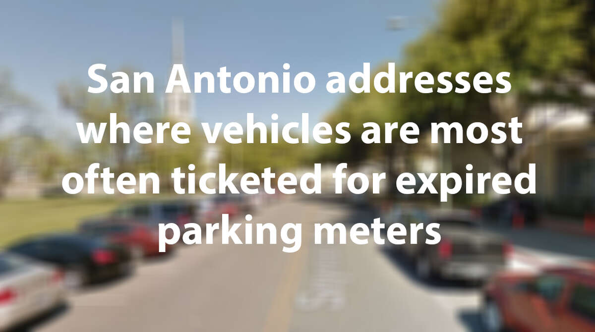 San Antonio issues more than 18,000 every year on average for tickets for expired parking meters. Click through the slideshow to see which which addresses had the most tickets over the past four years.