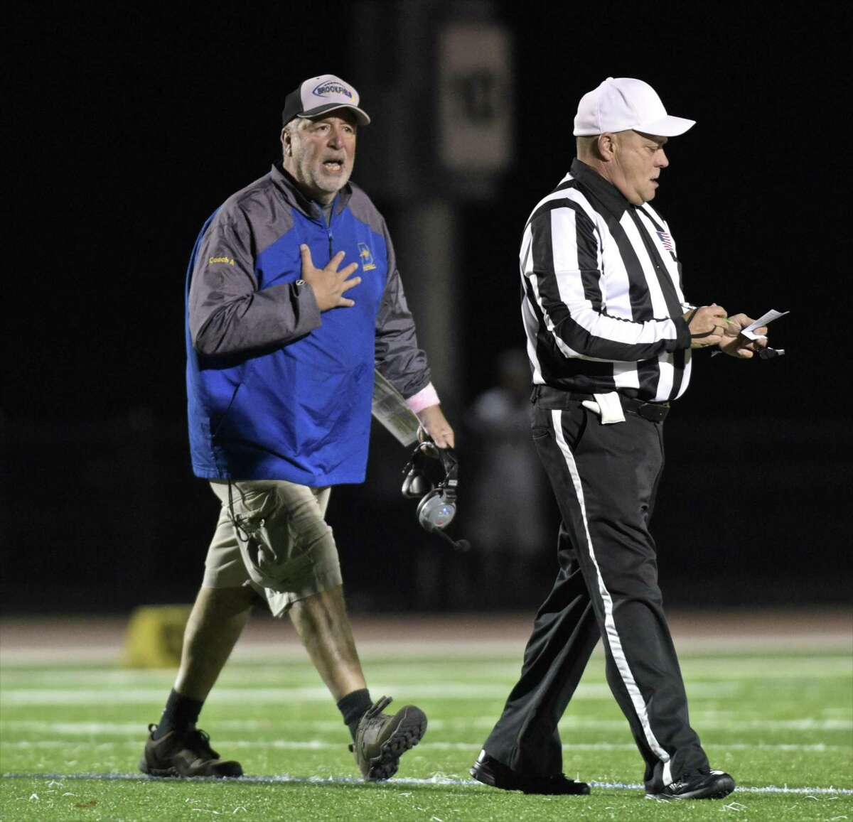 Brookfield coach Rich Angarano will lead the Bobcats against the SCC’s Hillhouse on Friday before hosting North Haven in Week 5.