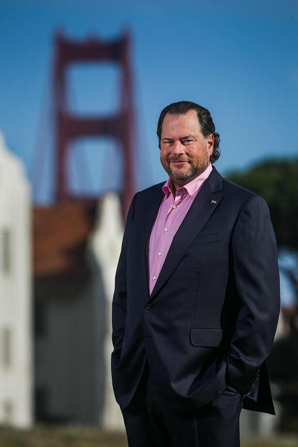 Salesforce CEO Marc Benioff stands for a portrait in the Presidio in San Francisco, California, on Thursday Sept. 13, 2018. Photo: Gabrielle Lurie, The Chronicle
