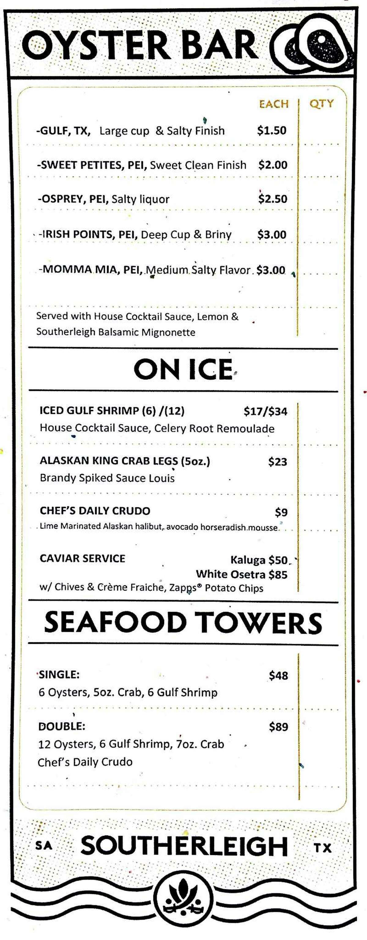 Southerleigh launches new outdoor oyster bar at Pearl today