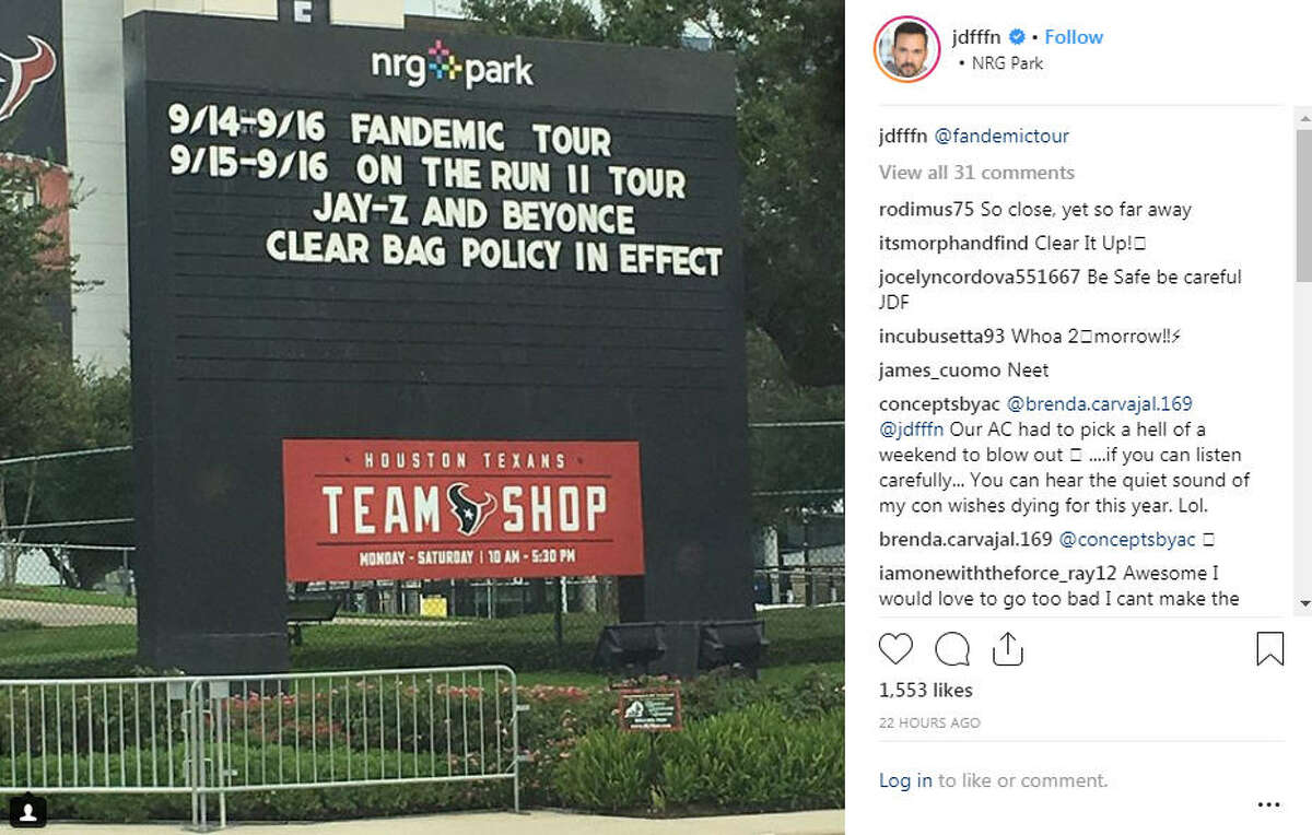 Celebrities are trickling into Houston, and they are posting shout-outs to the city on social media. Photo: Jason David Frank Instagram