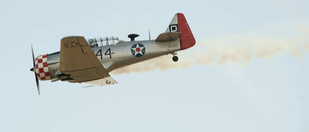 Aaron Taylor flies the T-6 Twisted Texan 09/14/18 during the Special Air Show for Special People presentation of the High Sky Wing Commenorative Air Force Airsho 2018. Tim Fischer/Reporter-Telegram