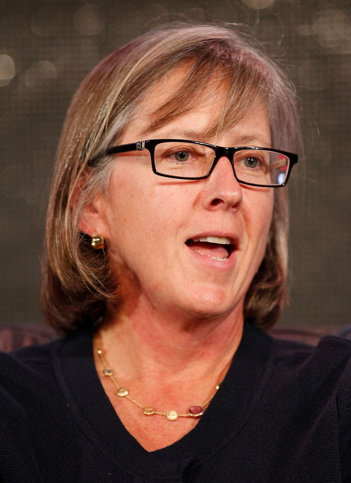 Mary Meeker, partner at Kleiner Perkins Caufield & Byers, speaks at the Web 2.0 Summit in San Francisco, California, U.S., on Tuesday, Oct. 18, 2011. The conference brings together 1,000 senior executives from the worlds of technology, media, finance, telecommunications, entertainment, and the Internet. Photographer: Tony Avelar/Bloomberg *** Local Caption *** Mary Meeker