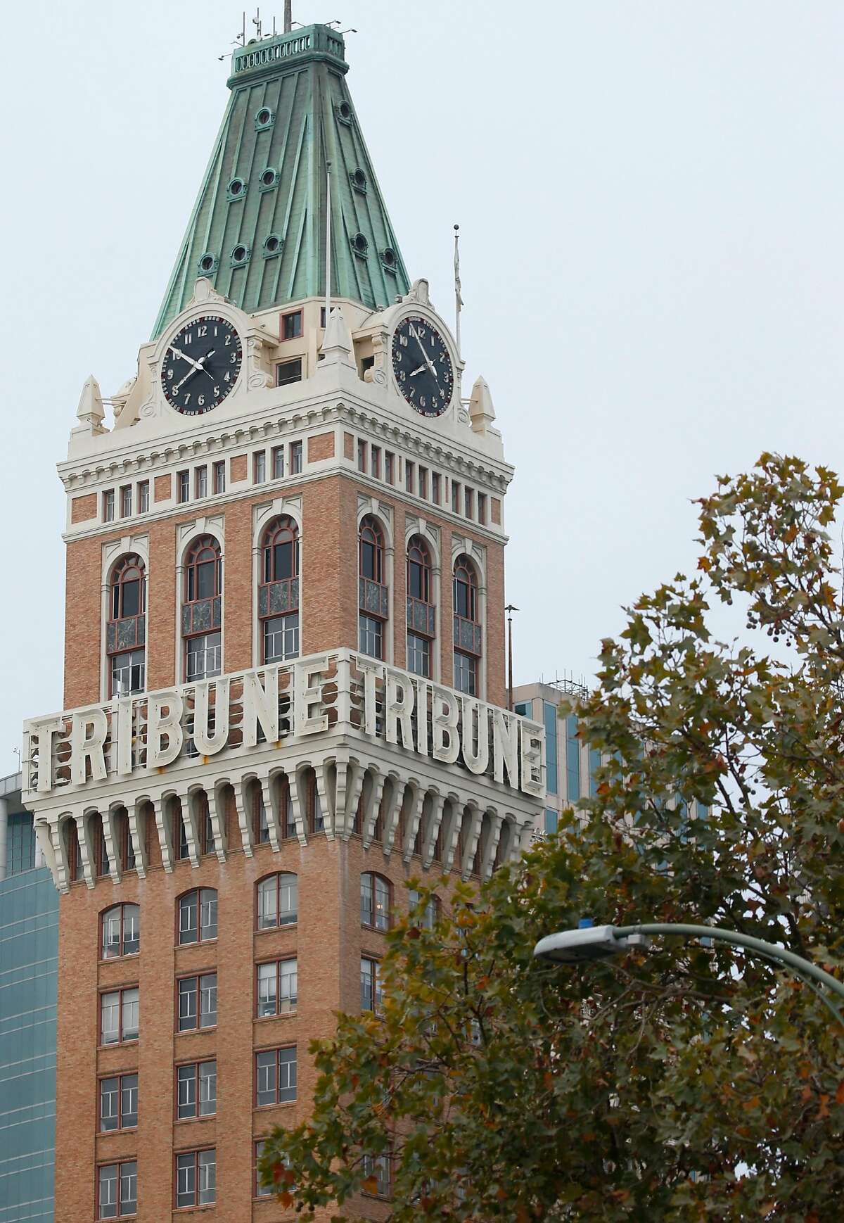 The historic Tribune Tower is seen in Oakland, Calif. on Friday, Sept. 14, 2018. The iconic building is for sale for the second time in two years.
