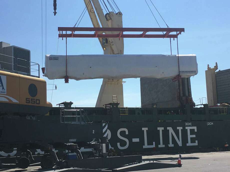 Subway cars manufactured in China were unloaded at Albany Harbor, Albany, NY (Federal Marine Terminals Inc.)