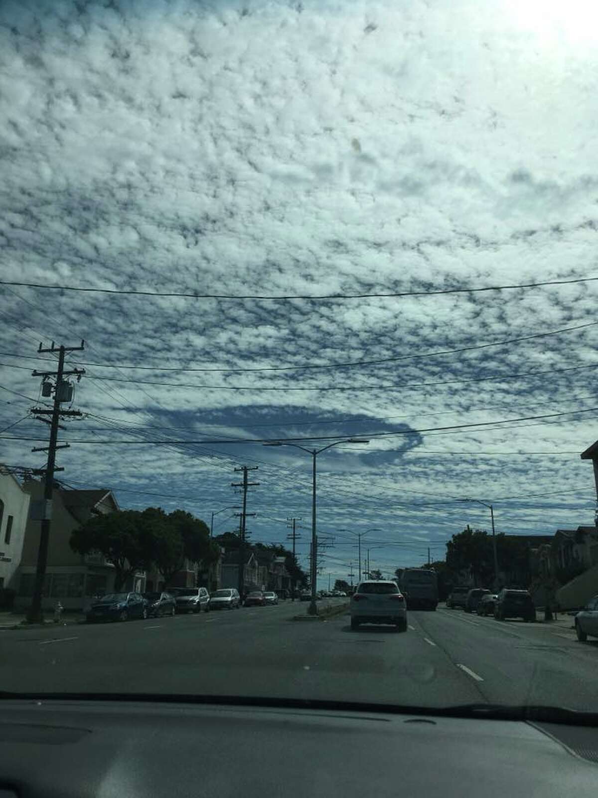Amazing 'hole punch' phenomenon spotted in clouds over Bay Area