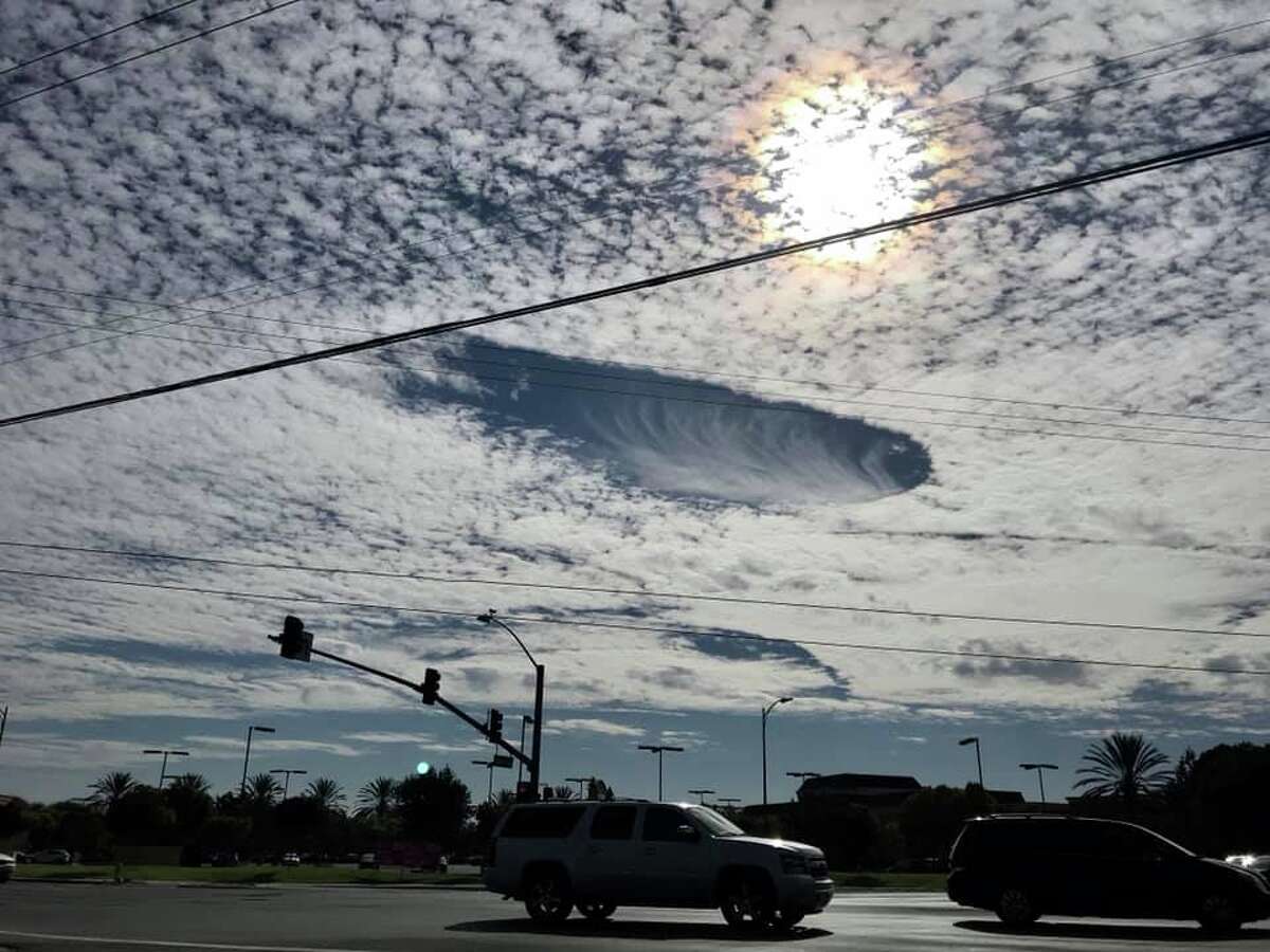 Amazing 'hole punch' phenomenon spotted in clouds over Bay Area