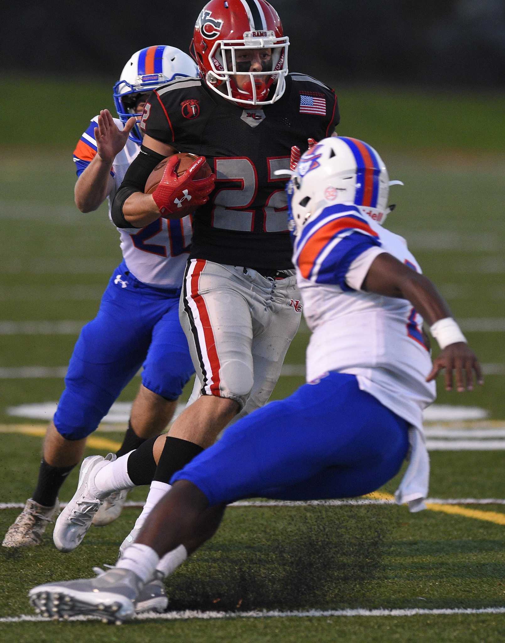 Football New Canaan bounces back, routs Danbury