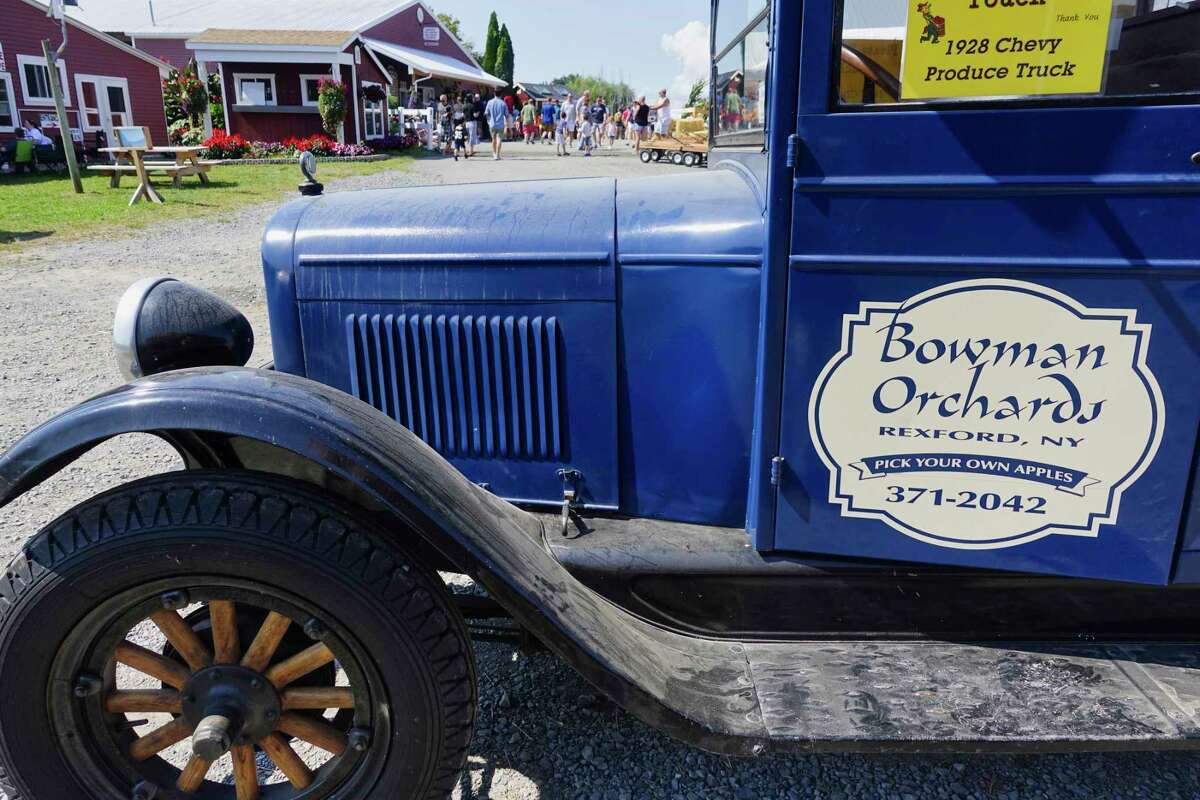 Families make their way around Bowman Orchards on Sunday, Sept. 16, 2018, in Rexford, N.Y. Sunday was the 25th Annual Clifton Park Farm Fest, with various farms taking part in the event. (Paul Buckowski/Times Union)