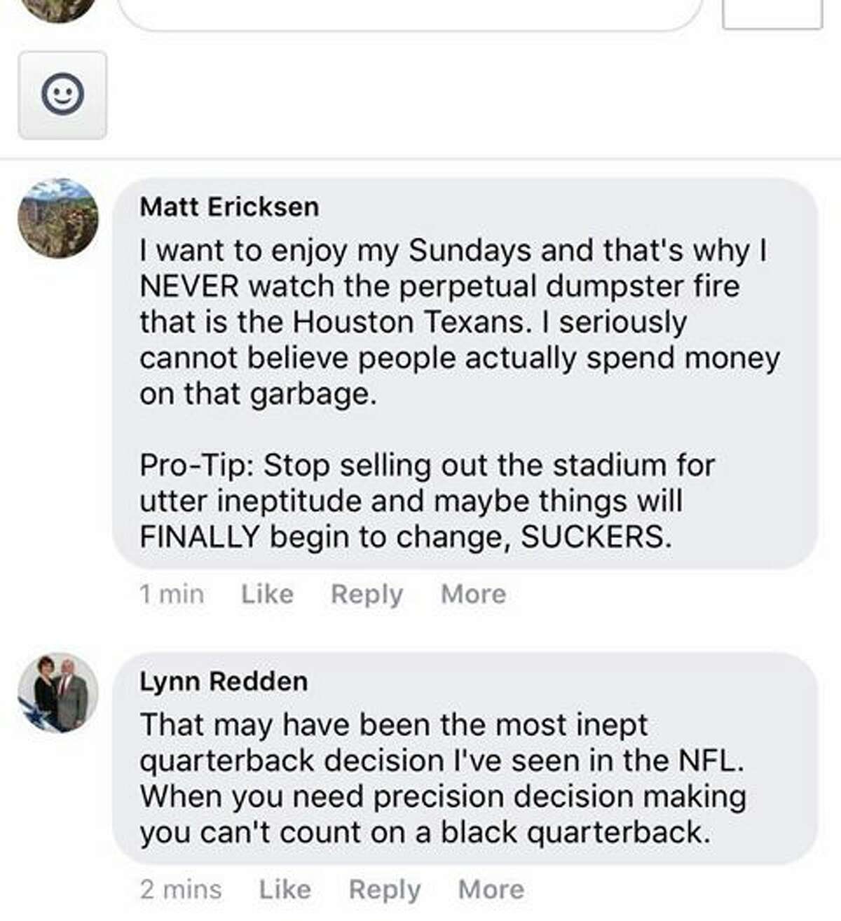 The Onalaska ISD superintendent apologized Monday for saying "you can't count on a black quarterback" on Facebook. >>>See other racially charged incidents that have made Texas headlines in recent years ...