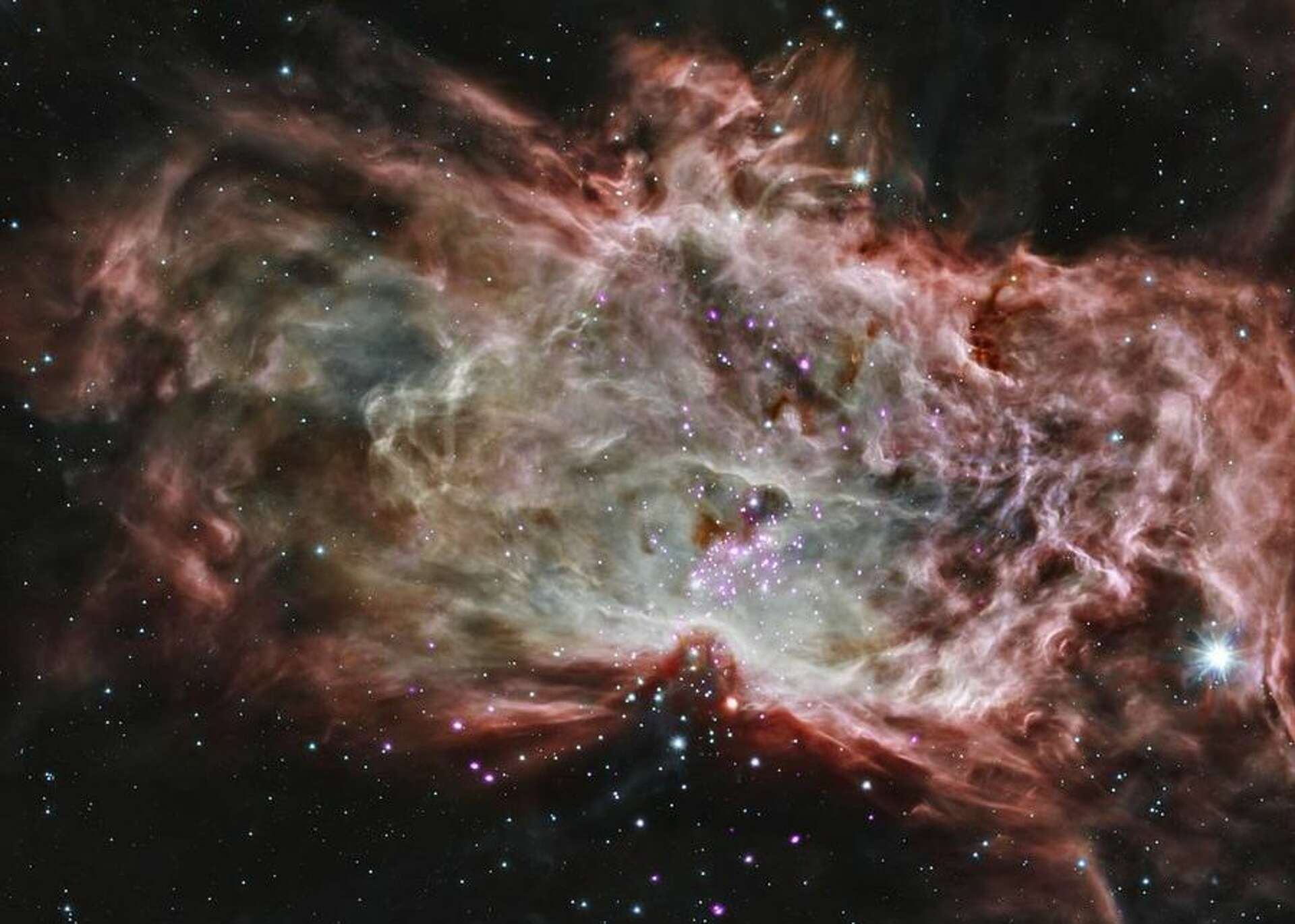 NASA's retiring Spitzer telescope snaps wild last view of Tarantula Nebula, image size:1920x1370