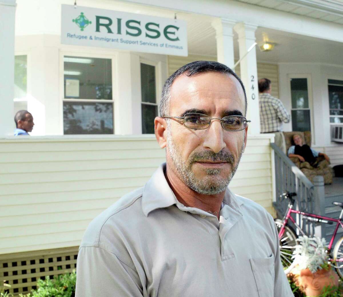 Syrian refugee Ibrahim Alkahraman discusses his worries over his three sons still in Jordan during an interview at the RISSE outreach center in the Pine Hills neighborhood Tuesday Sept. 18, 2018 in Albany, NY. (John Carl D'Annibale/Times Union)