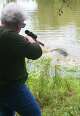 Livingston, Texas mayor, Judy B. Cochran, killed a 12-foot, 580-pound alligator Sunday, Sept. 16, 2018.
It was in the same pond where her 5-year-old grandson hunted a beast in 2009.