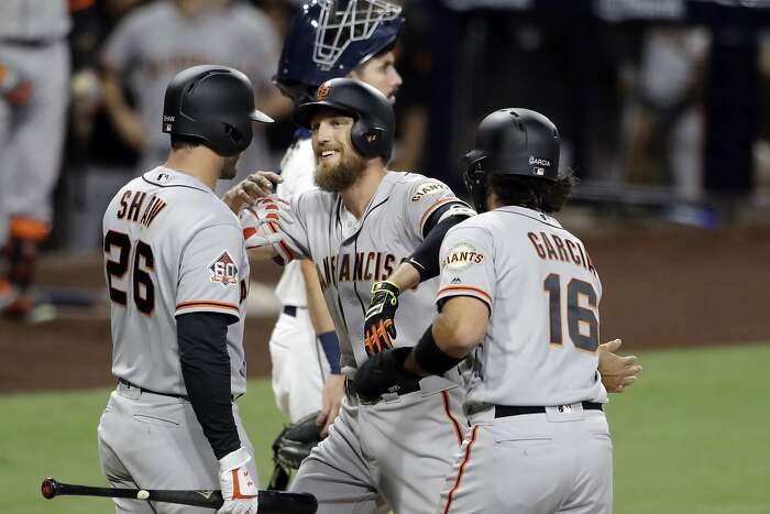 Pablo Sandoval and Brandon Crawford Poster by Ezra Shaw 