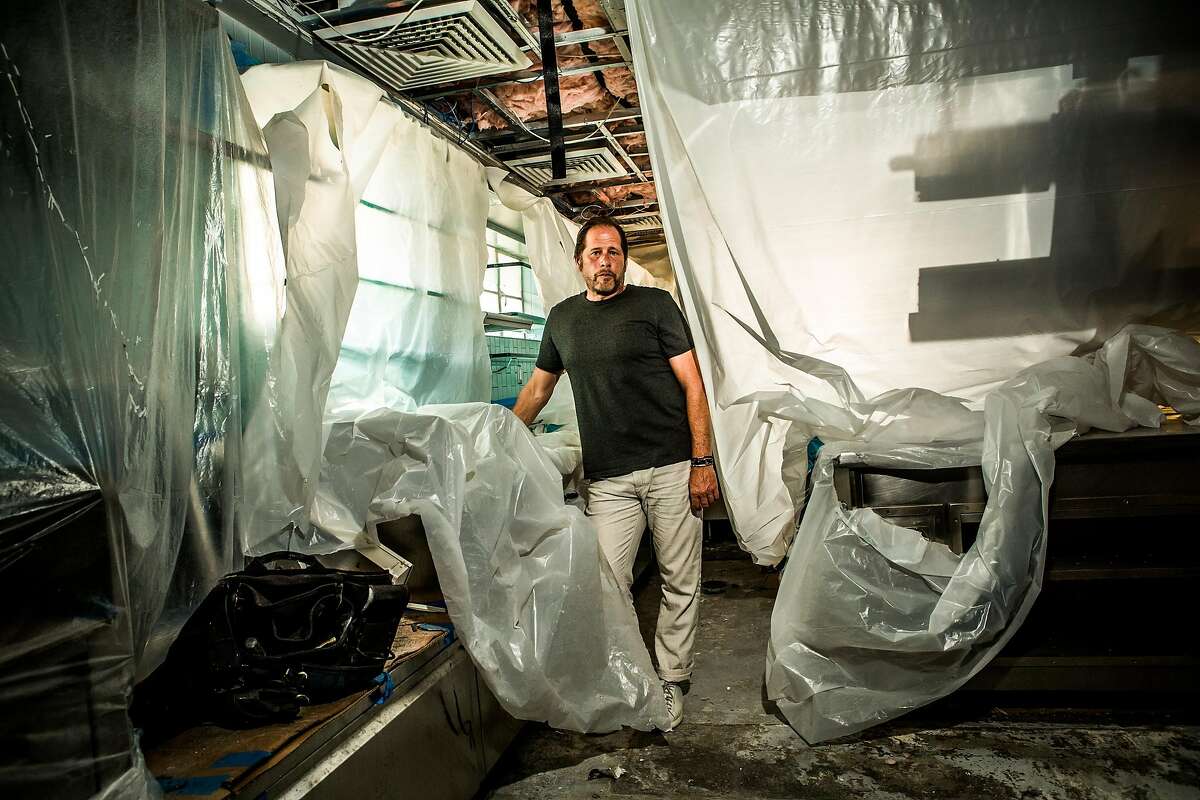 David Kinch, executive chef at Manresa, stands in the closed kitchen of the three-Michelin star restaurant, in Los Gatos, Calif., Aug. 23, 2018. Kinch�s acclaimed kitchen has been closed since mid-July 2018, after its second fire in four years. (Christie Hemm Klok/The New York Times)