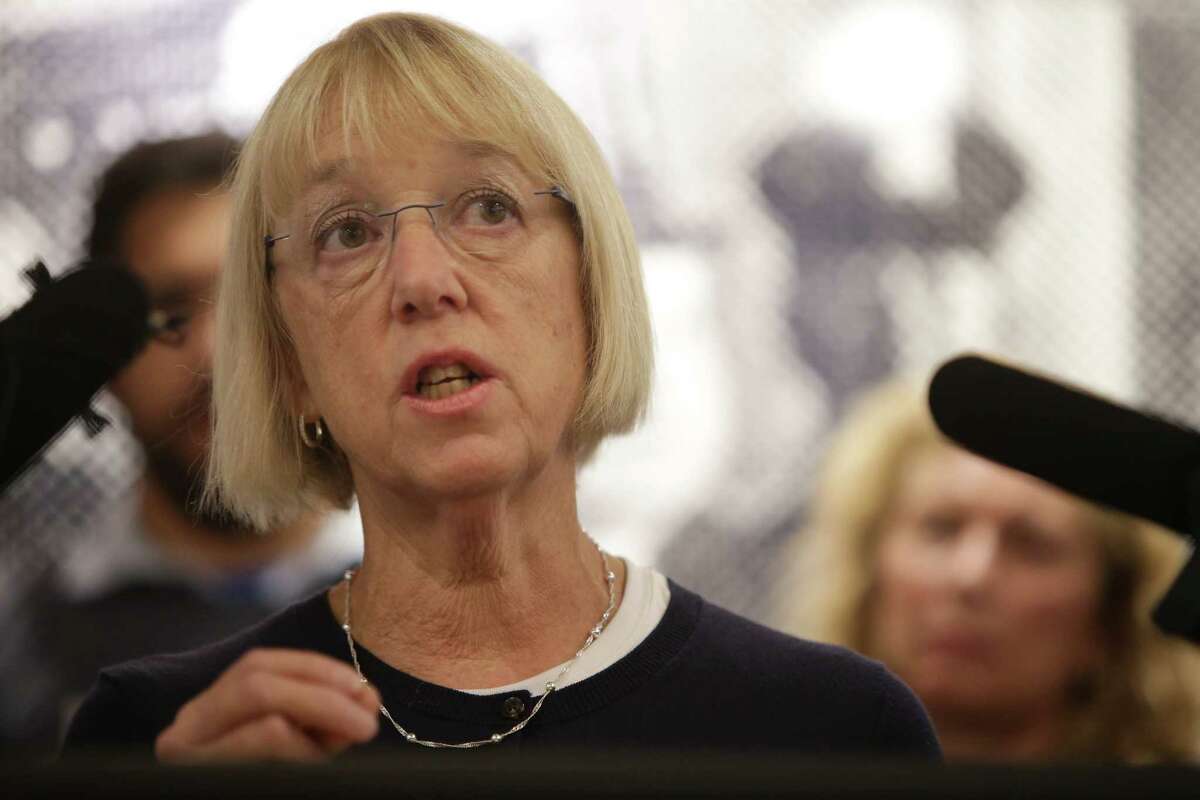 U.S. Senator Patty Murray gives a joint statement with U.S. Senator Maria Cantwell in support of Dr. Christine Blasey Ford who has accused Trump Supreme Court nominee Brett Kavanaugh of attempted rape, Wednesday, Sept. 19, 2018 at Planned Parenthood. Both Senators demand an FBI investigation into Ford's allegations.