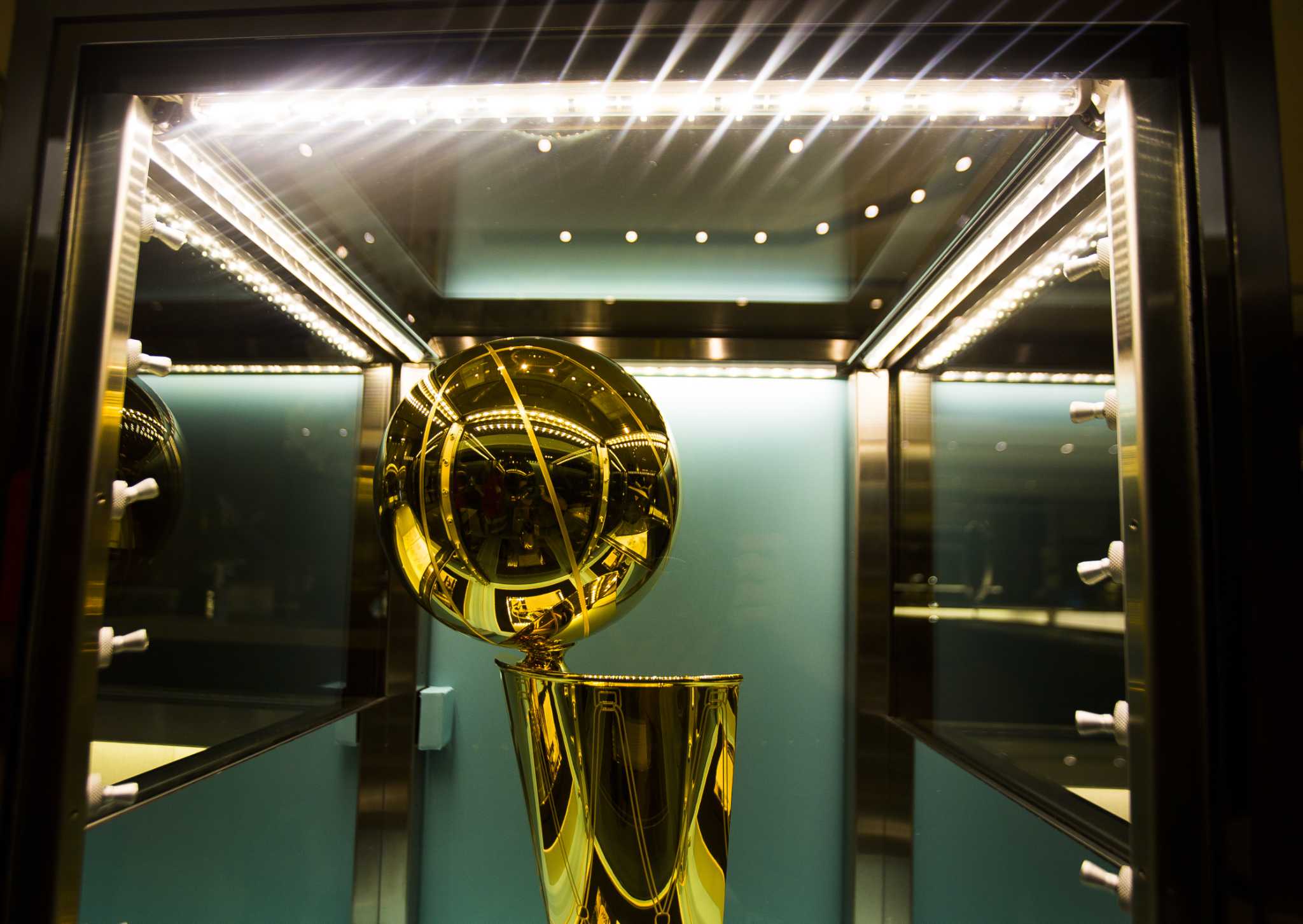 Rockets receive replicas of championship trophies