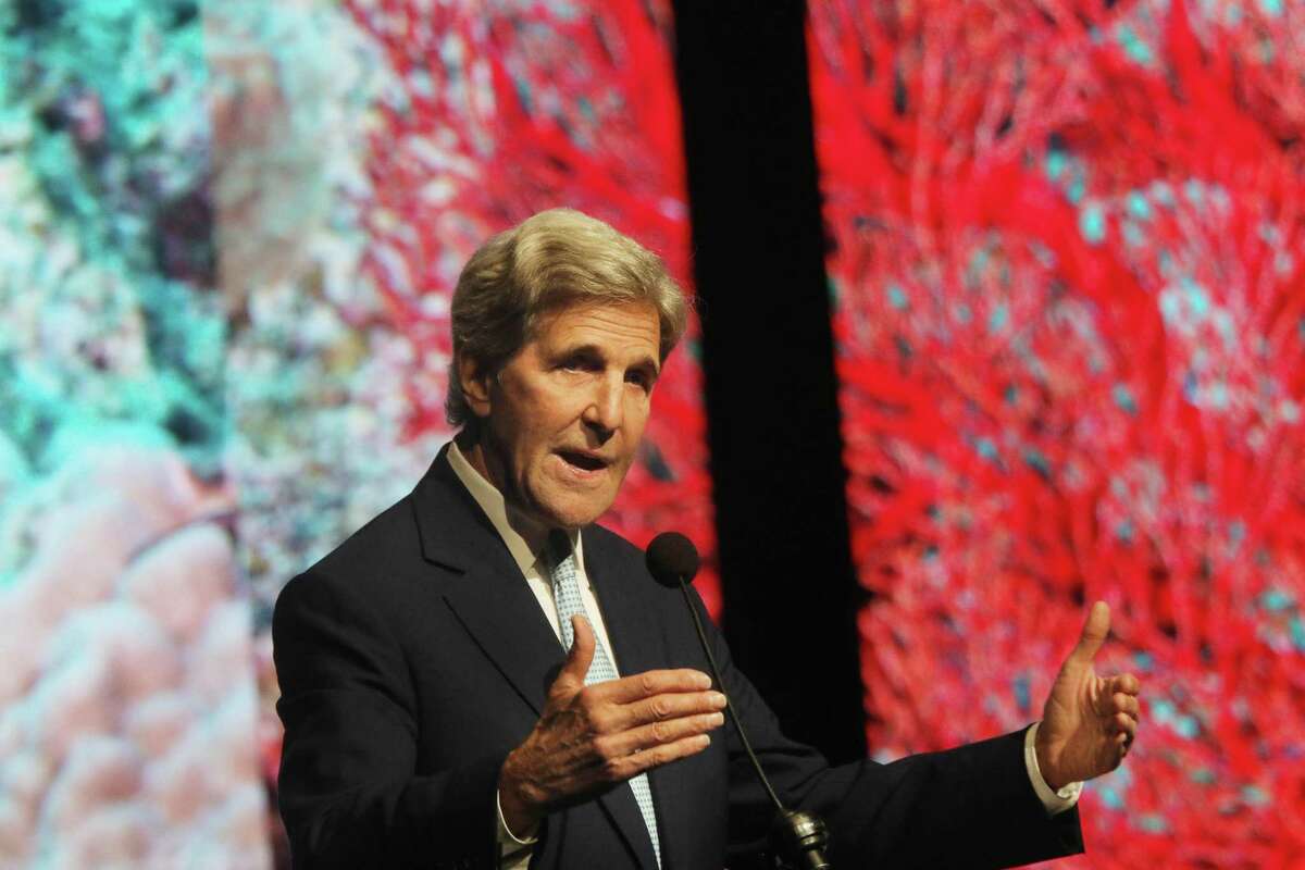 John Kerry, former United States Secretary of State, speaks in San Francisco.