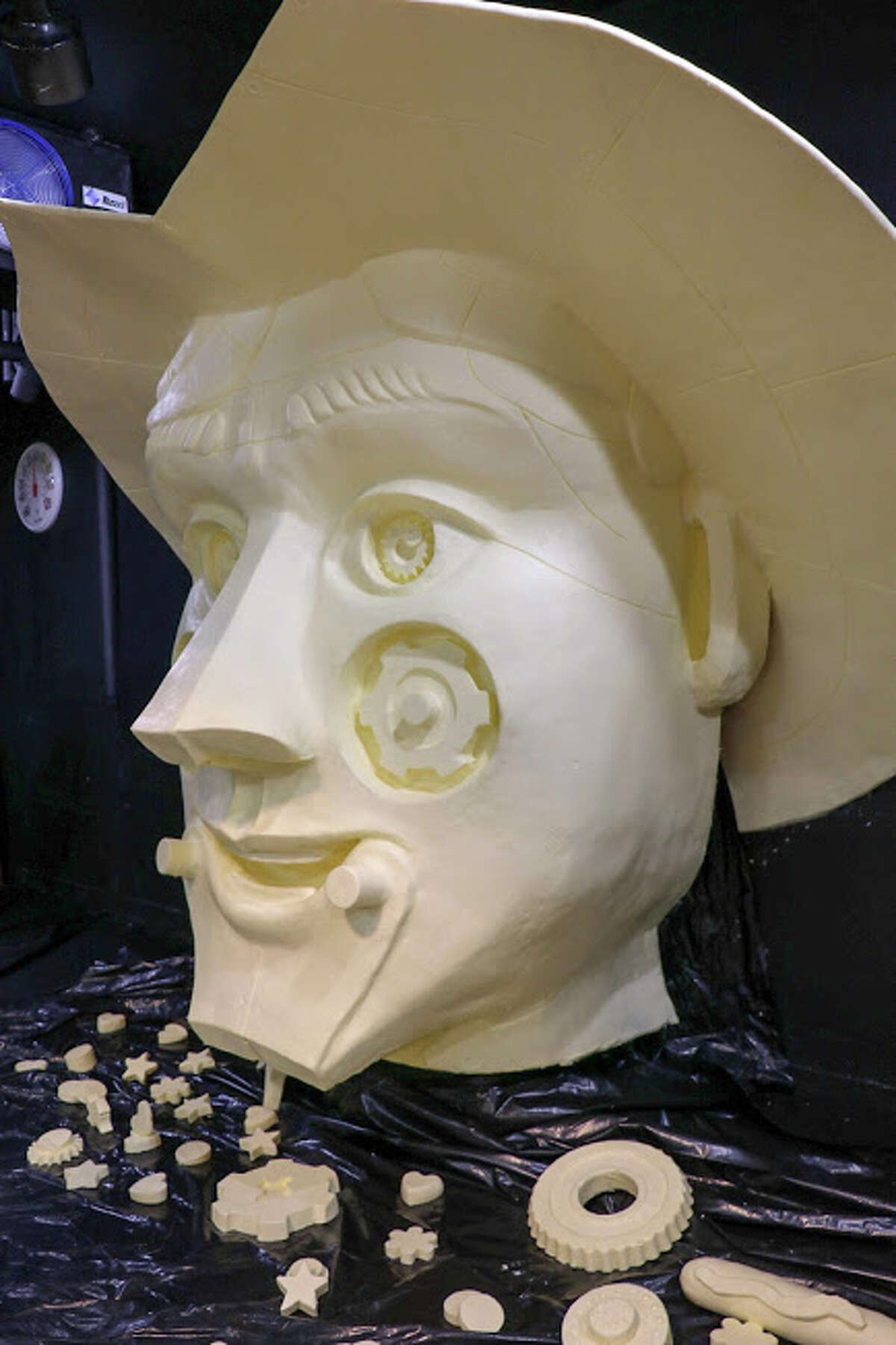 There's an 8foottall bust of BigTex made out of butter for the state