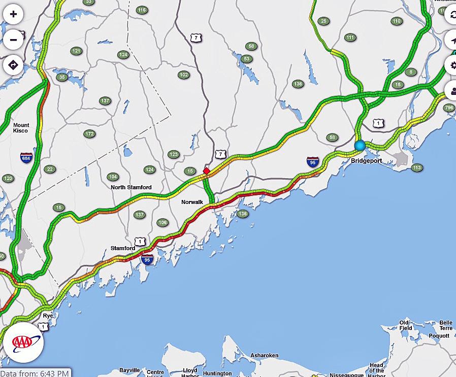 Crash on I-95 in Westport backed up Friday traffic for 14 miles