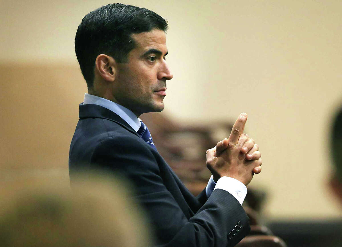 Former Bexar County District Attorney Nico LaHood in court in 2018.