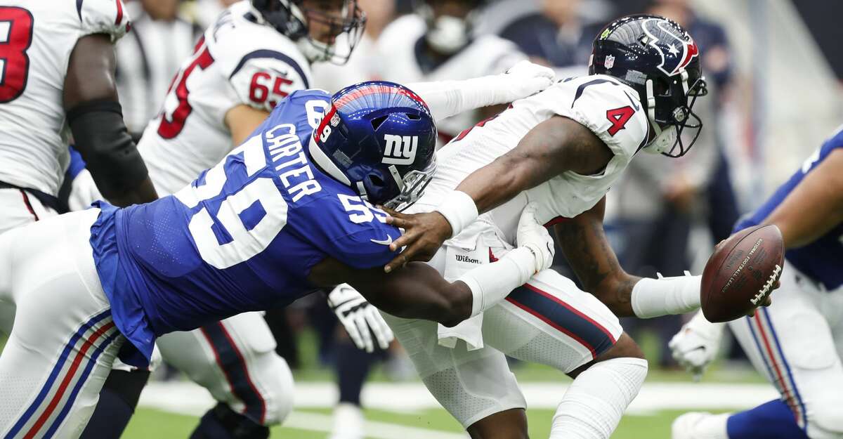 Texans lose 27-22 to Giants in home opener