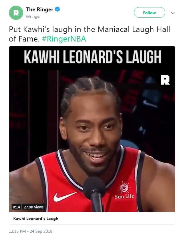 who does kawhi leonard follow on twitter