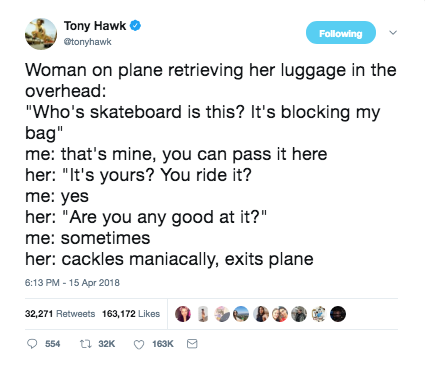 Tony Hawk's Twitter Shows He's Often Unrecognized, Mistaken for Others