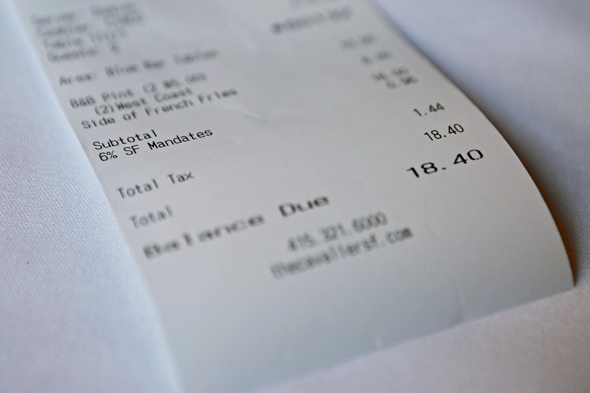 restaurant receipts