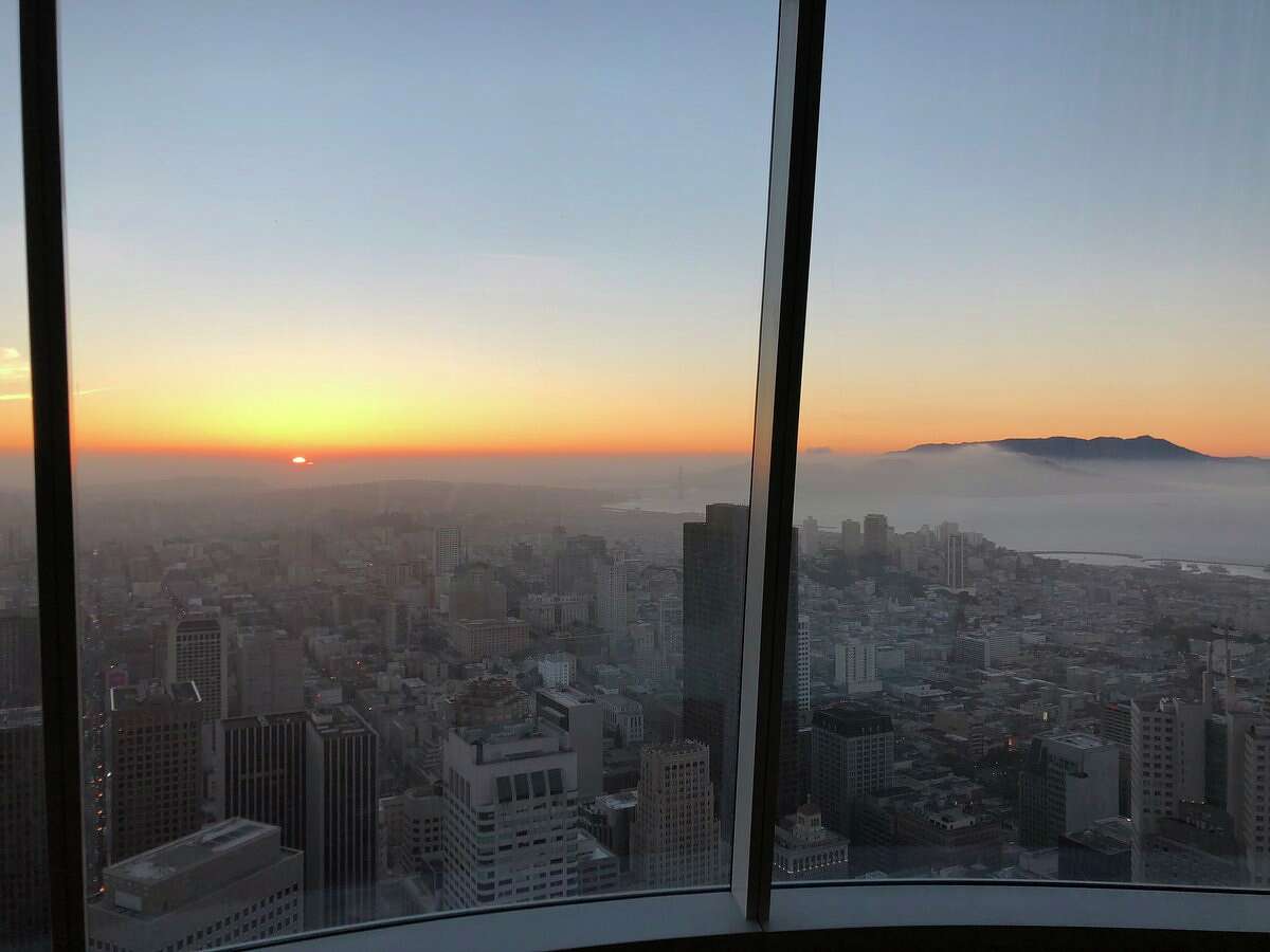 Salesforce CEO Marc Benioff shared photos from the Ohana Floor on Twitter on Sept. 23, 2018, "The top of Salesforce Tower (the Ohana Floor) is now open. No offices— just seating to enjoy the amazing views. Soon the public will be invited up free of charge. This is a powerful space to be shared/enjoyed by everyone in our city. Thank you to everyone who made this possible."