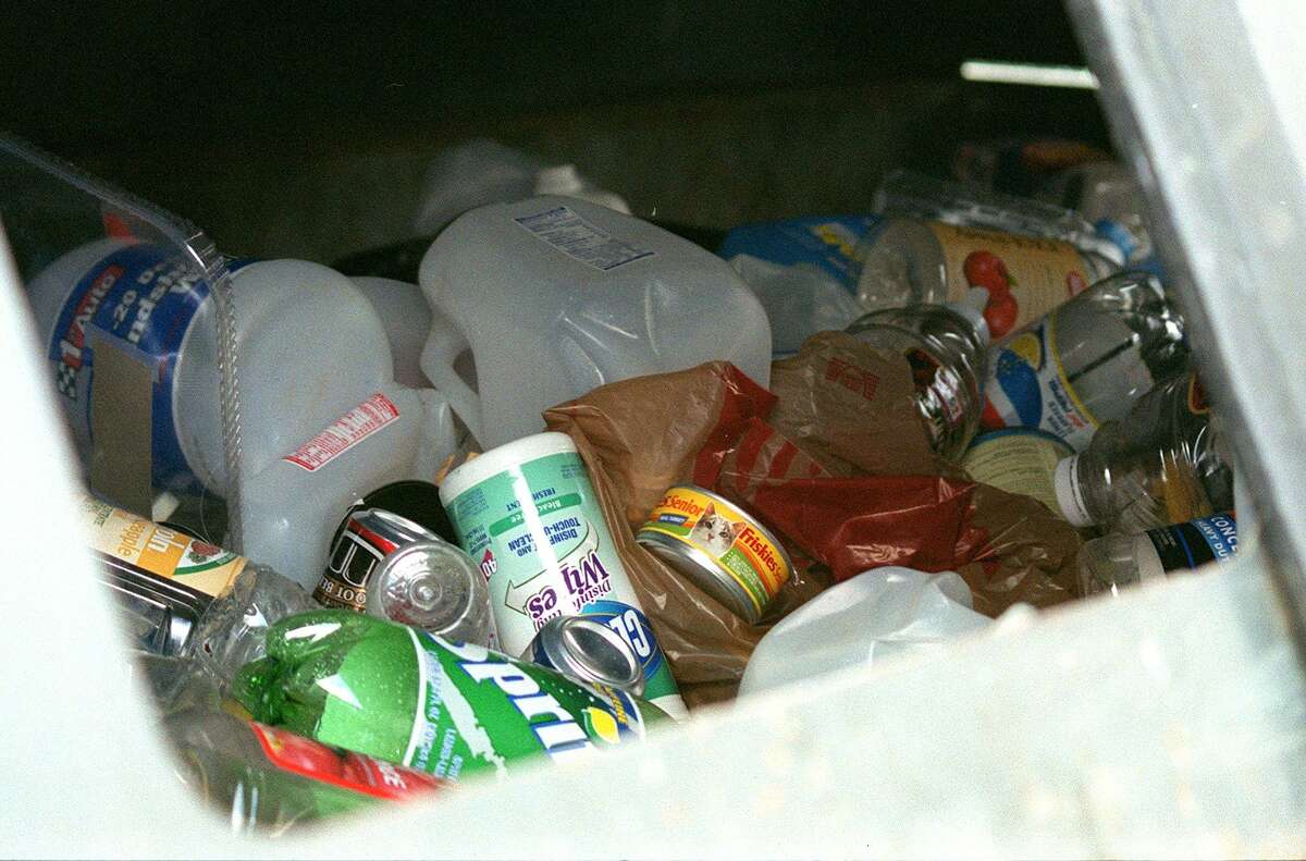 Recyclables at New Milford Recycling Center.