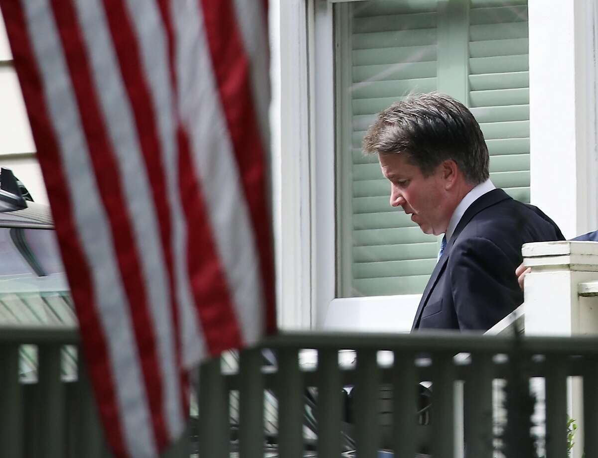 WASHINGTON, DC - SEPTEMBER 26: U.S. Supreme Court nominee Judge Brett Kavanaugh leaves his home September 26, 2018 in Chevy Chase, Maryland. Kavanaugh is scheduled to appear again before the Senate Judiciary Committee on Thursday to respond to the allegation of sexual assault by accuser Christine Blasey Ford. (Photo by Mark Wilson/Getty Images) CORRECTED VERSION -