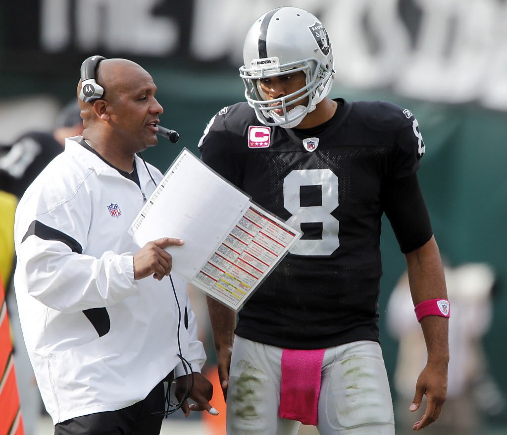 - Hue Jackson's time in Oakland has arrived