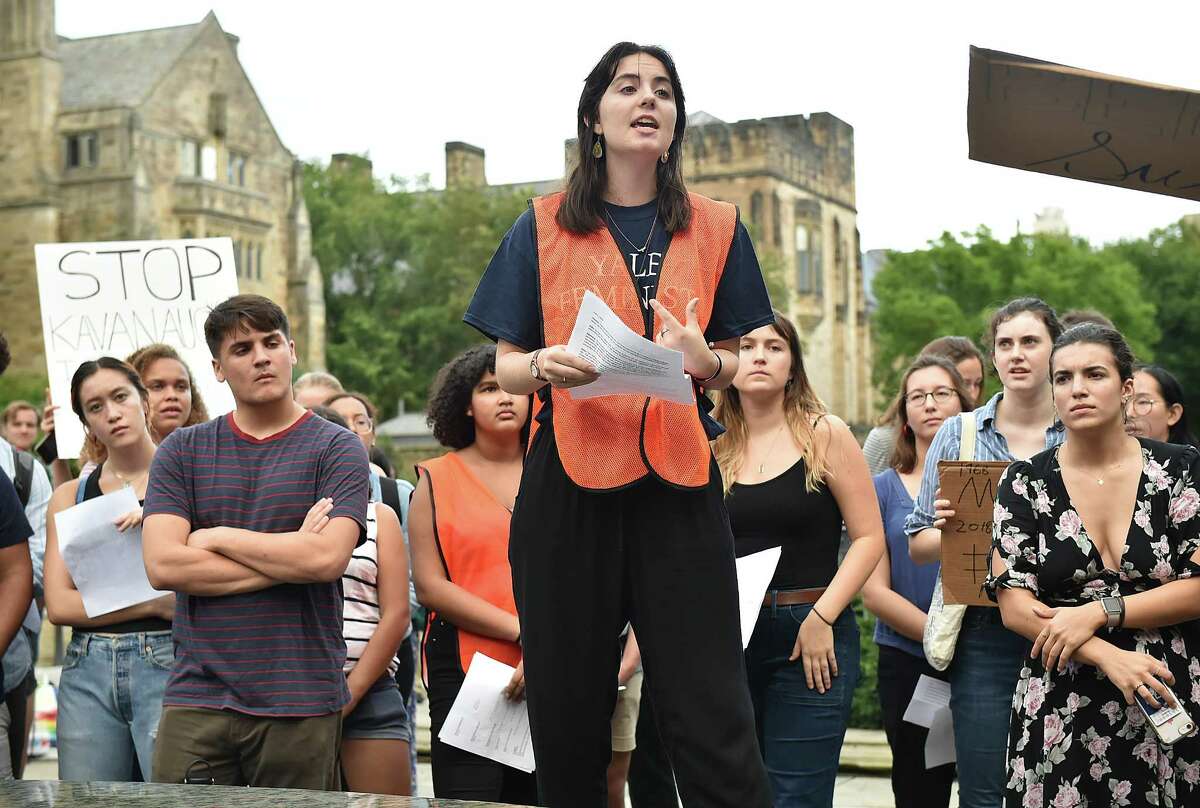 Yale students protest Supreme Court nominee Brett Kavanaugh