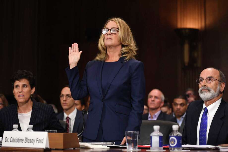 Christine Blasey Ford Is Sworn In To Testify Before The Senate Judiciary Committee On Capitol Hill Christine Blasey Ford Is Sworn In To Testify Before The Senate Judiciary Committee On Capitol Hill
