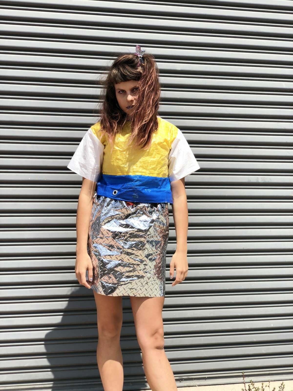 An artist trio created 36 outfits made entirely from materials found at ...