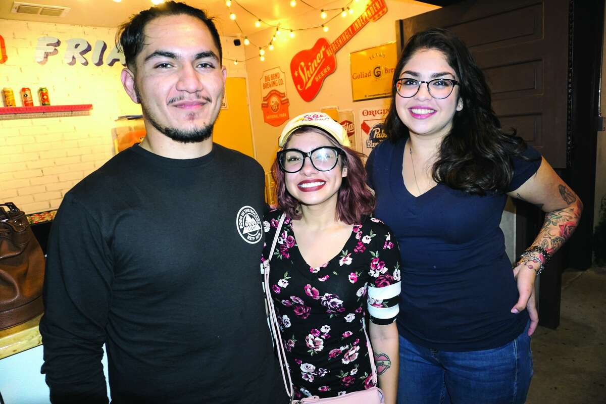 Luis Villanueva, Xio Gonzalez and Mariana P. Gonzalez at Cultura Beer Garden Friday, September 28, 2018