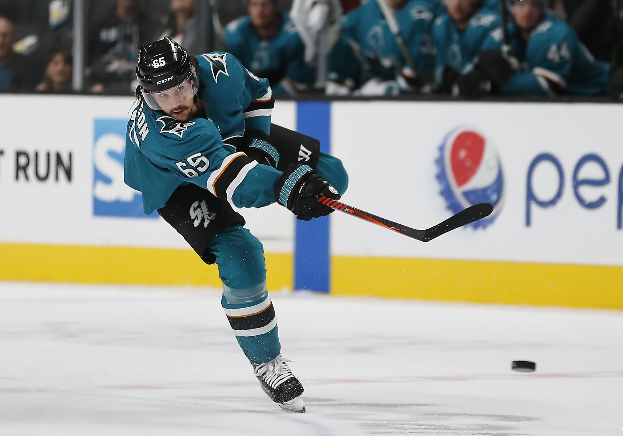 Erik Karlsson debuts, but Sharks fall to Flames in exhibition game - SFGate2048 x 1436