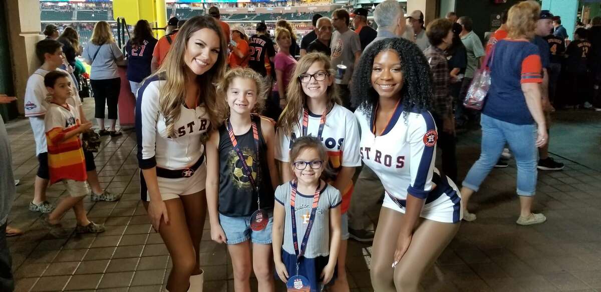Chloe Beaver is the 8-year-old local girl who was scolded by another fan for cheering loudly at an Astros game in a video on social media that went viral. She attended Sunday's game against the Angels at Minute Maid Park with her family along with sisters Kinley, 13, and Brooklyn, 5.
