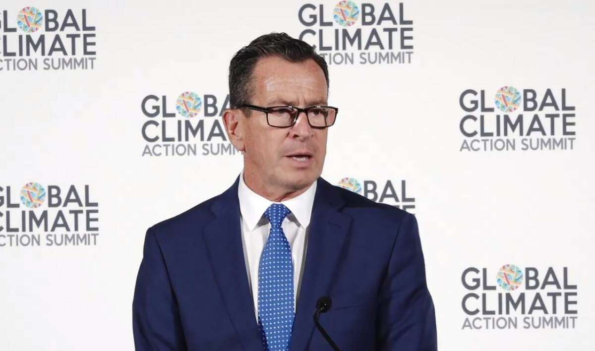 Gov. Dannel P. Malloy appeared at a news conference at the Global Climate Action Summit in San Francisco, Calfornia on Thursday September 13, 2018. He appeared with governors of California, Hawaii and Washington state to announce climate initiatives lead by the U.S. Climate Alliance, a coalition of 16 states and one territory upholding the Paris Climate Agreement.