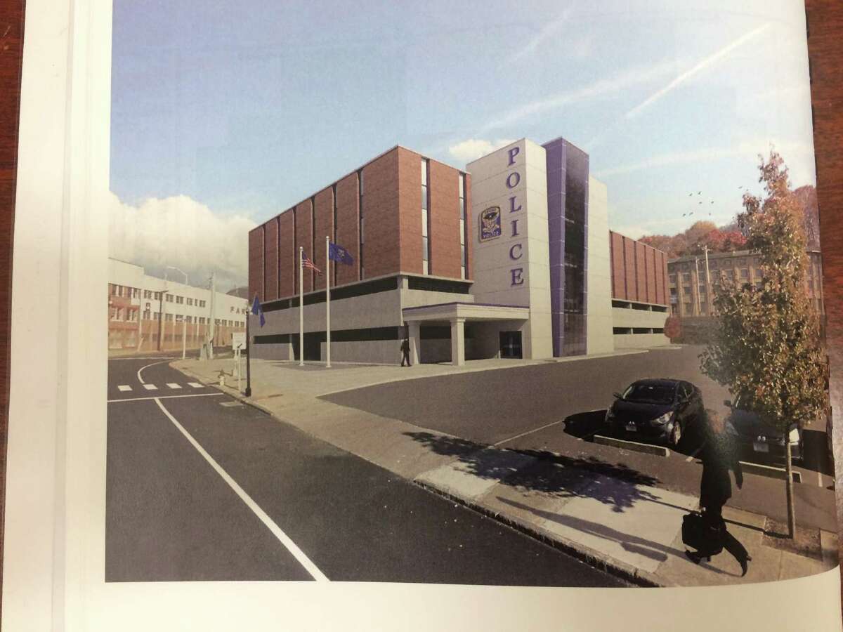 Architects Jacunski Humes of Berlin created this rendition of the proposed Ansonia Police Department headquarters planned for the old Farrel headquarters on 65 Main Street.