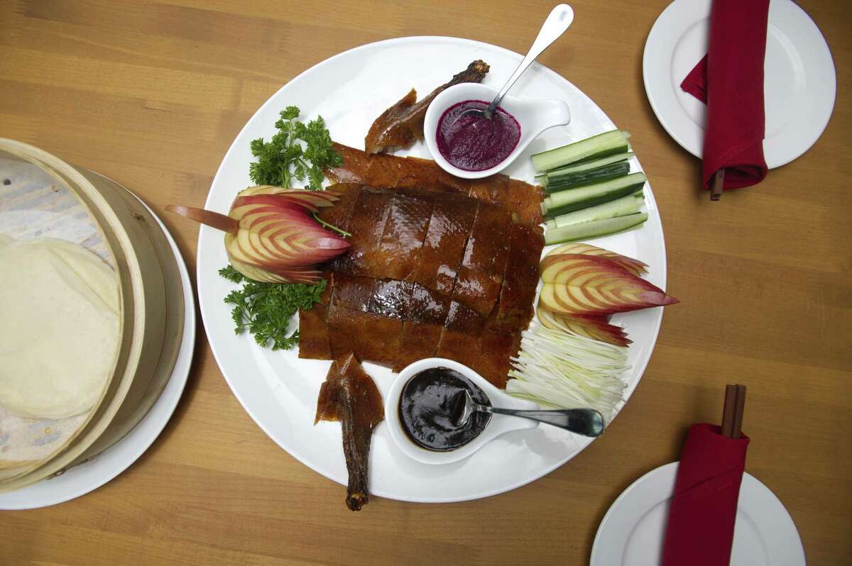 Peking duck is on the menu at the new Peter Chang Restaurant, stand in the restaurant, which is located in the restaurant row of Stamford Town Center mall, at 230 Tresser Blvd., in Stamford, Conn.