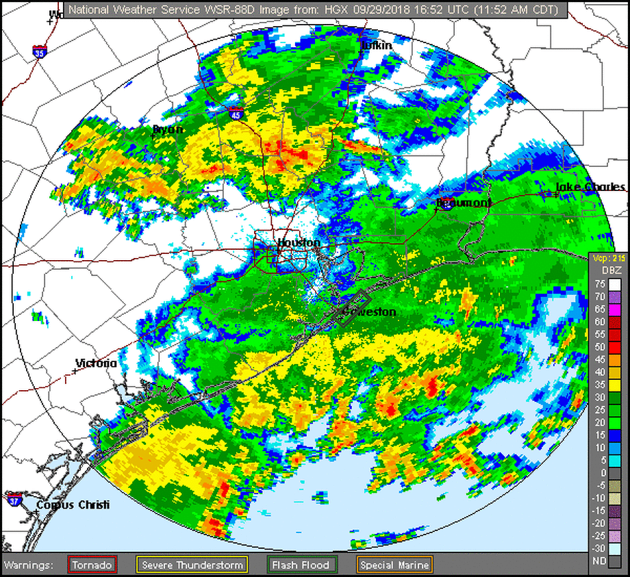 houston weather radar map Strong Storms Move Through Houston From Coast Houston Chronicle