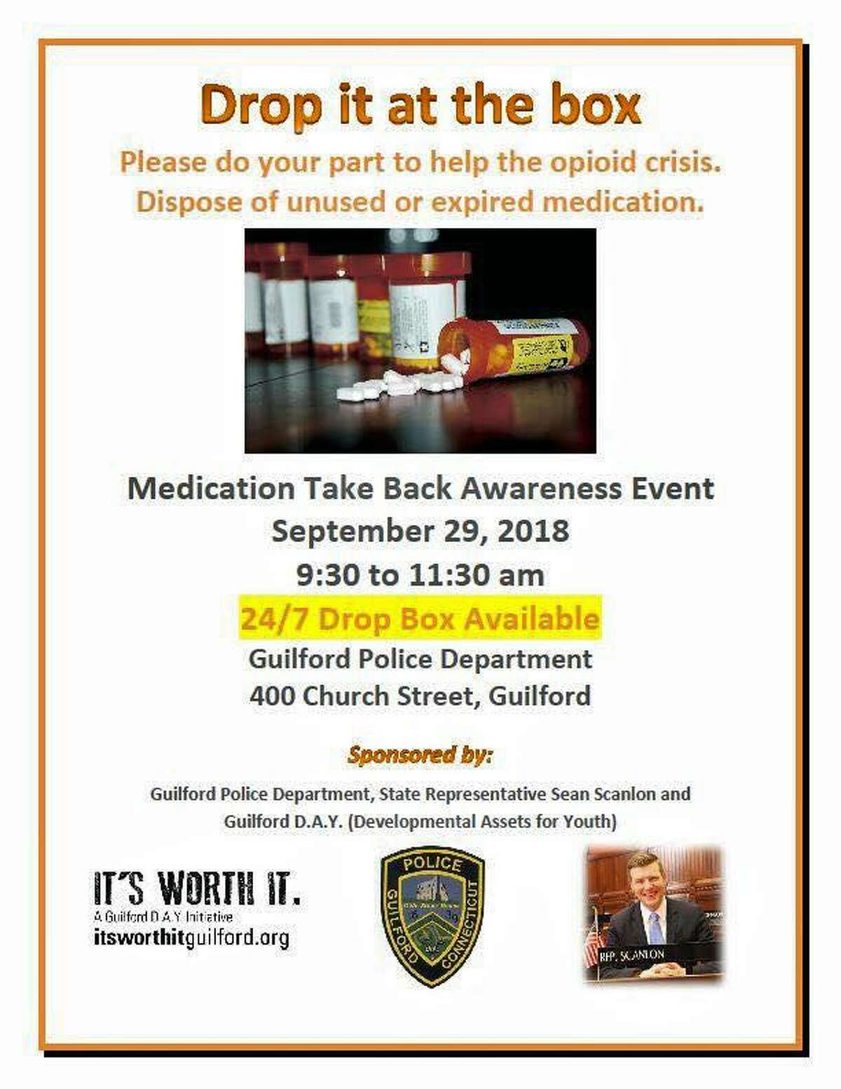Did you miss Saturday's event? Pop over to the police department any time to drop off unused prescriptions.