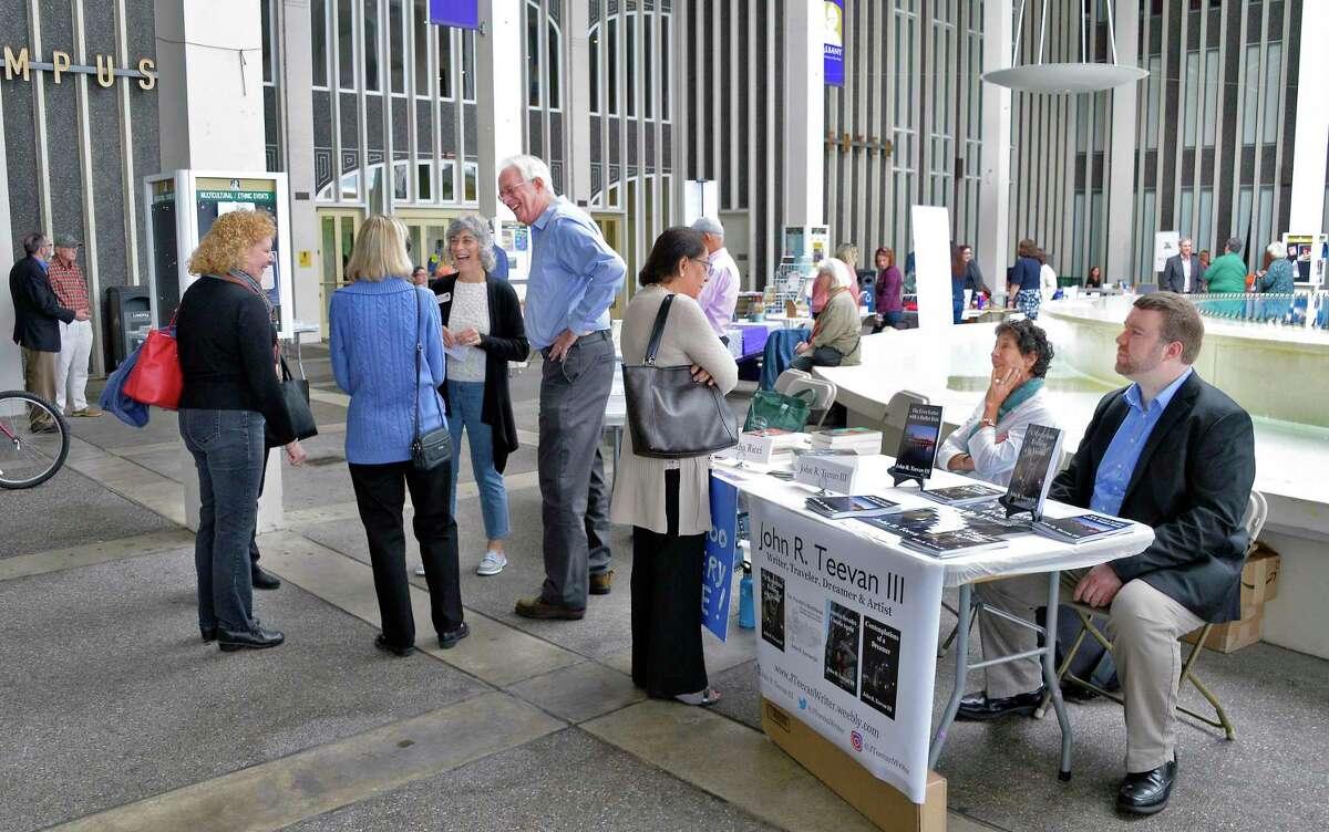Authors and aficionados mingle during the Albany Book Festival at UAlbany Saturday Sept. 29, 2018 in Albany, NY. (John Carl D'Annibale/Times Union)